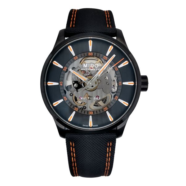 Montre Occasion Mido Multifort Skeleton Vertigo Cadran Squelette Bracelet Nato 42MM