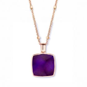 Pendentif One More Pendentif Pantelleria quartz et sugilite nacre Or Rose