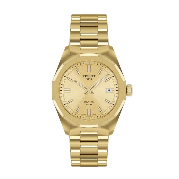 Montre Tissot PRC 100 Solar Quartz 34mm Cadran Champagne