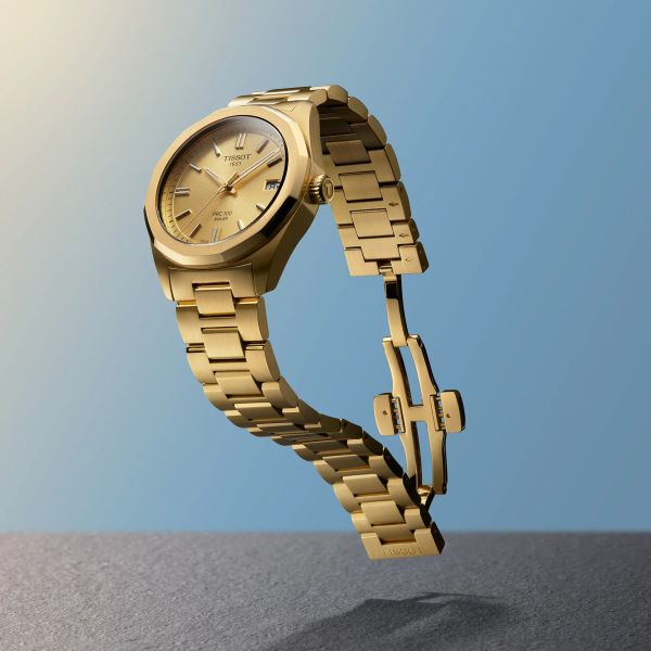 Montre Tissot PRC 100 Solar Quartz 34mm Cadran Champagne