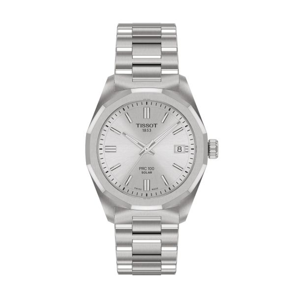 Montre Tissot PRC 100 Solar Quartz 34mm Cadran Argent
