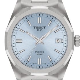 Montre Tissot PRC 100 Solar Quartz 34mm Cadran Bleu glacier