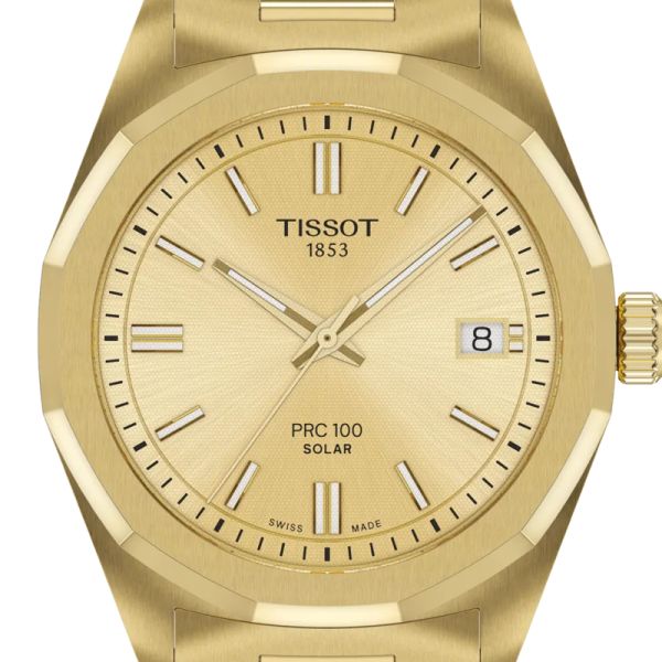 Montre Tissot PRC 100 Solar Quartz 34mm Cadran Champagne