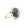 Bague Ginette NY Baby Disc Ring Nacre Noire Facettée