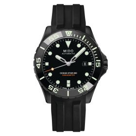 Montre Mido Ocean Star 600 Chronometer DLC Noir Cadran Noir Bracelet Acier