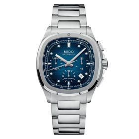 Montre Mido Multifort TV Big Date Bracelet Acier Cadran Bleu