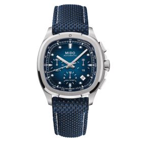 Montre Mido Multifort TV Big Date Bracelet Acier Cadran Bleu