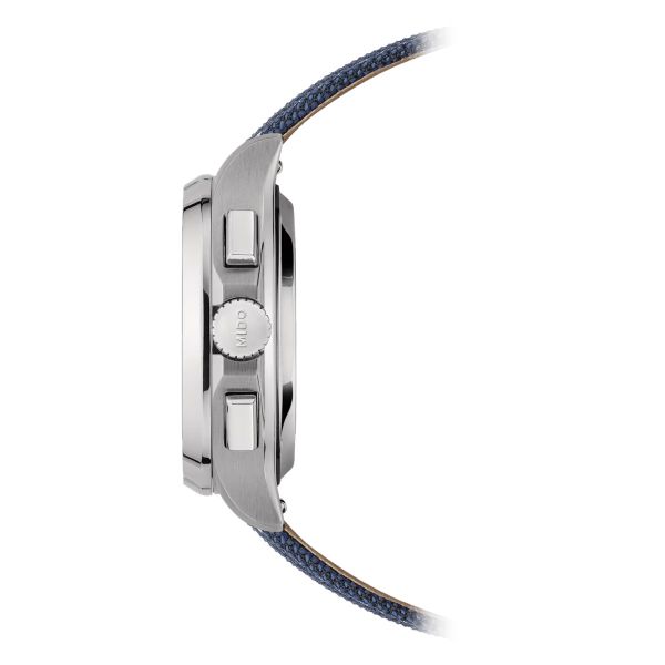 Montre Mido Multifort TV Big Date Bracelet Acier Cadran Bleu