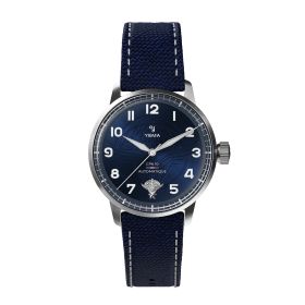 Montre Yema Flygraf CPA10 Manufacture Bleu Bracelet Canvas