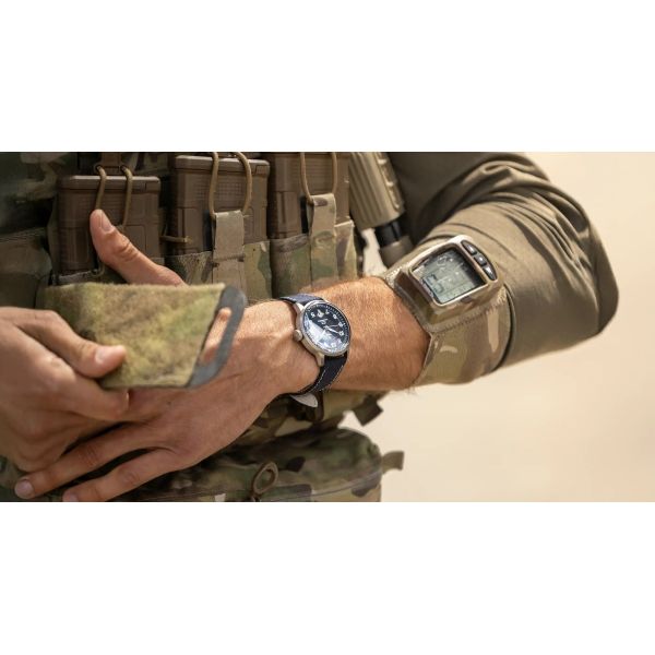 Montre Yema Flygraf CPA10 Manufacture Bleu Bracelet Canvas
