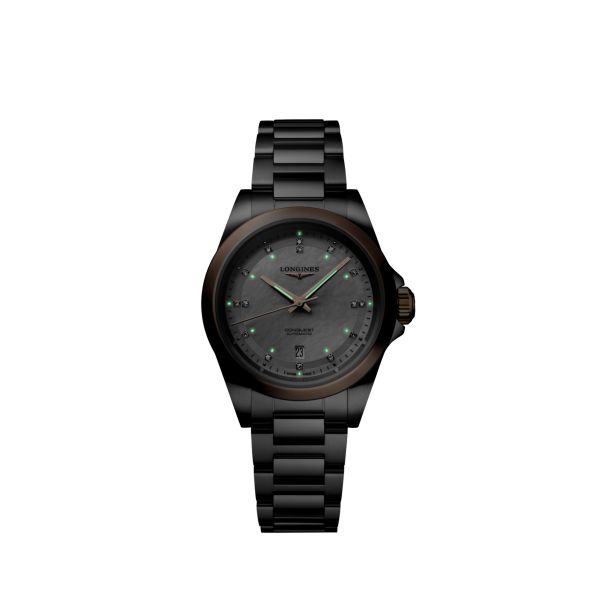 Montre Longines Conquest 30mm Automatique Cadran Nacre blanche Bracelet Acier