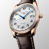 Montre Longines Master Collection 40mm Automatique Cadran Argenté "grain d'orge" Bracelet Alligator