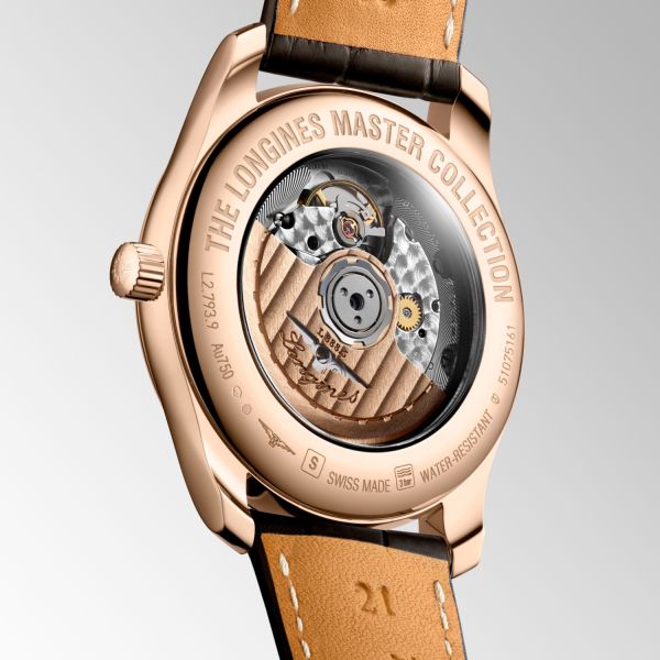 Montre Longines Master Collection 40mm Automatique Cadran Argenté "grain d'orge" Bracelet Alligator