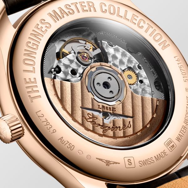 Montre Longines Master Collection 40mm Automatique Cadran Argenté "grain d'orge" Bracelet Alligator