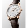 Montre Longines Master Collection 40mm Automatique Cadran Argenté "grain d'orge" Bracelet Alligator