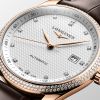 Montre Longines Master Collection 40mm Automatique Cadran Argenté "grain d'orge" Bracelet Alligator