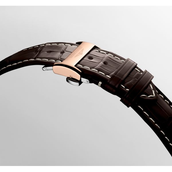 Montre Longines Master Collection 40mm Automatique Cadran Argenté "grain d'orge" Bracelet Alligator
