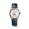 Montre Longines Master Collection Moonphase 34mm Automatique Cadran Nacre blanche Bracelet Alligator