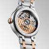 Montre Longines Primaluna Moonphase 34mm Automatique Cadran Argenté Bracelet acier et or rose
