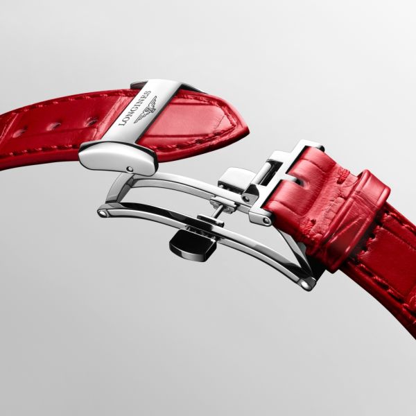 Montre Longines Primaluna Moonphase 34mm Automatique Cadran Nacre blanche Bracelet Alligator