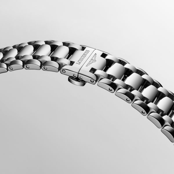 Montre Longines Primaluna Moonphase 34mm Automatique Cadran Argenté Bracelet Acier