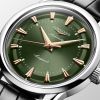 Montre Conquest Heritage 38mm Automatique Cadran Vert laqué poli Bracelet Alligator