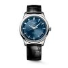 Montre Conquest Heritage 40mm Automatique Cadran Bleu laqué poli Bracelet Alligator