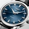 Montre Conquest Heritage 40mm Automatique Cadran Bleu laqué poli Bracelet Alligator