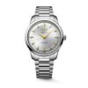 Montre Conquest Heritage 40mm Automatique Cadran Argenté Bracelet Acier