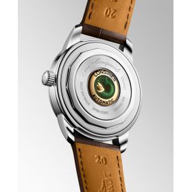 Montre Conquest Heritage 40mm Automatique Cadran Brun Bracelet Alligator