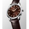 Montre Conquest Heritage 40mm Automatique Cadran Brun Bracelet Alligator