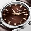 Montre Conquest Heritage 40mm Automatique Cadran Brun Bracelet Alligator
