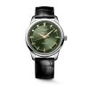 Montre Conquest Heritage 40mm Automatique Cadran Vert laqué poli Bracelet Alligator