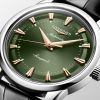 Montre Conquest Heritage 40mm Automatique Cadran Vert laqué poli Bracelet Alligator