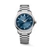 Montre Conquest Heritage 38mm Automatique Cadran Bleu laqué poli Bracelet Acier