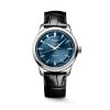Montre Conquest Heritage 38mm Automatique Cadran Bleu laqué poli Bracelet Alligator