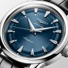 Montre Conquest Heritage 38mm Automatique Cadran Bleu laqué poli Bracelet Alligator