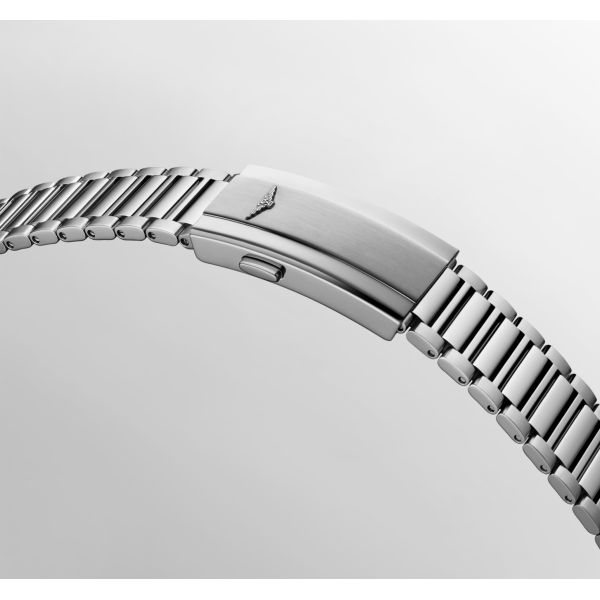 Montre Longines Conquest Heritage 38mm Automatique Cadran Argenté Bracelet Acier