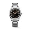 Montre Longines Conquest Heritage 38mm Automatique Cadran Noir laqué poli Bracelet Acier