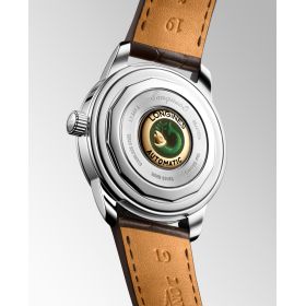 Montre Longines Conquest Heritage 38mm Automatique Cadran Brun Bracelet Alligator