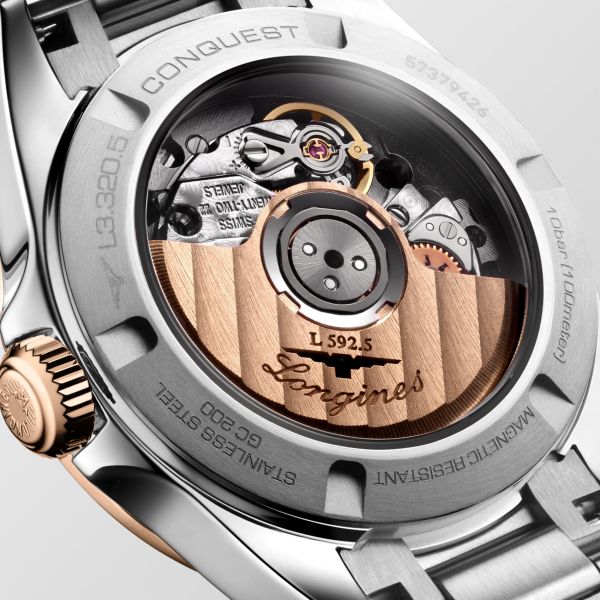 Montre Longines Conquest 30mm Automatique Cadran Argenté "soleil" Bracelet Acier
