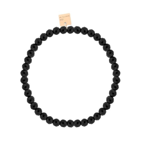 Bracelet Ginette NY Mini Pixie Onyx Bead Bracelet Or Rose Onyx