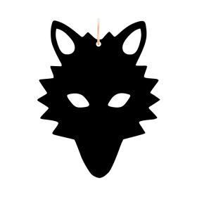 Pendentif Ginette NY Jumbo Wolf Charm Or Rose Onyx