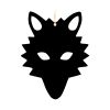 Pendentif Ginette NY Jumbo Wolf Or Rose Onyx
