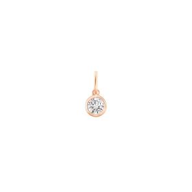 Pendentif Ginette NY Large Lonely Diamant Charm Or Rose