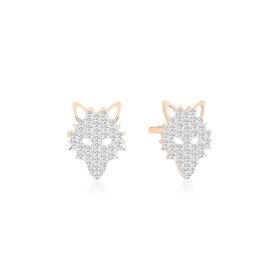 Boucles d'oreilles Ginette NY Diamant Wolf Or Rose