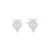 Boucles d'oreilles Ginette NY Diamant Wolf Or Rose
