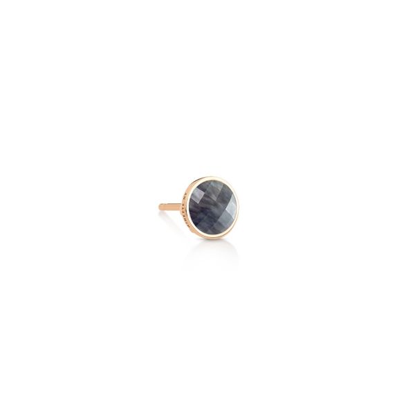 Boucle d'oreille Ginette NY Solo Pixie Ever Disc Or Rose Nacre Noire