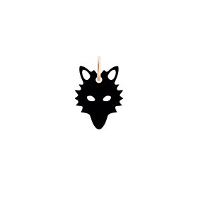 Pendentif Ginette NY Mini Wolf Or Rose Onyx