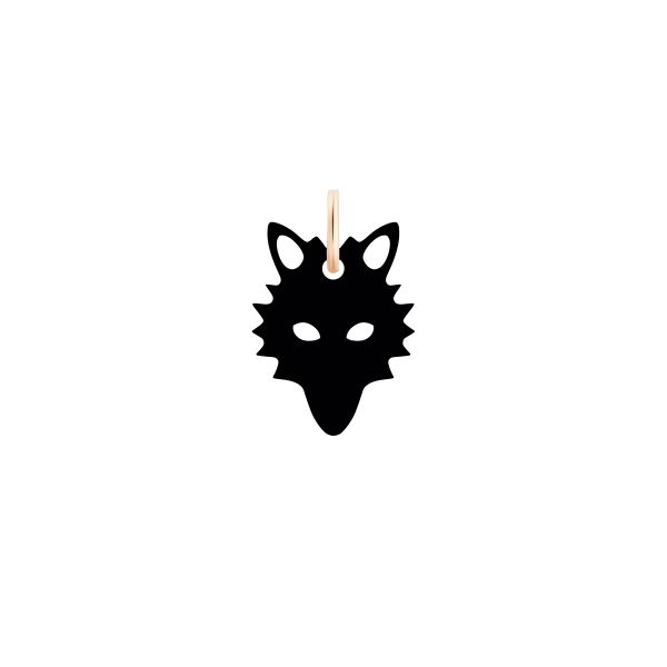 Pendentif Ginette NY Mini Wolf Or Rose Onyx
